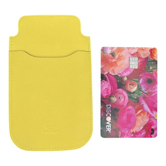 Hermes Swift Chevre Calfskin Lemon Yellow Credit Card Drivers License Wallet - Picture 2 of 10